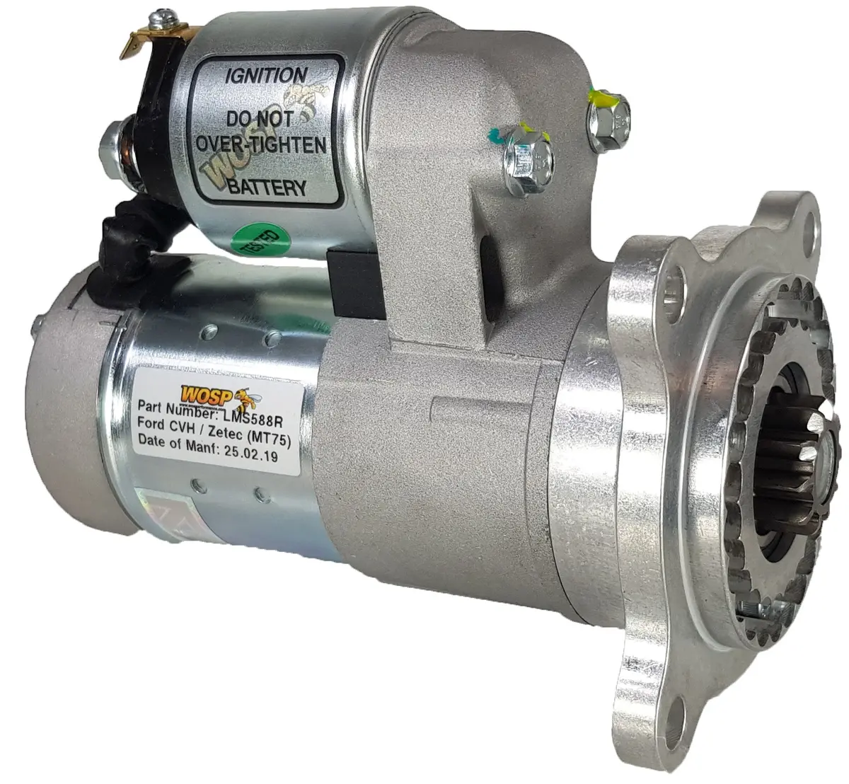 Wosp Lms588 Starter Motor 12V 1.4Kw Fits Ford Cvh / Zetec / Cosworth (Mt75 Transmission) Slimline Starter Motor 1