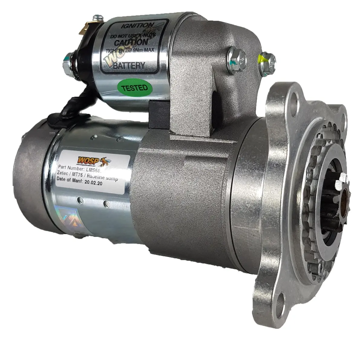 Wosp Lms589 Starter Motor 12V 1.4Kw Fits Ford Cvh / Zetec / Cosworth (Mt75 Transmission) Raceline Sump Slimline Starter Motor 1