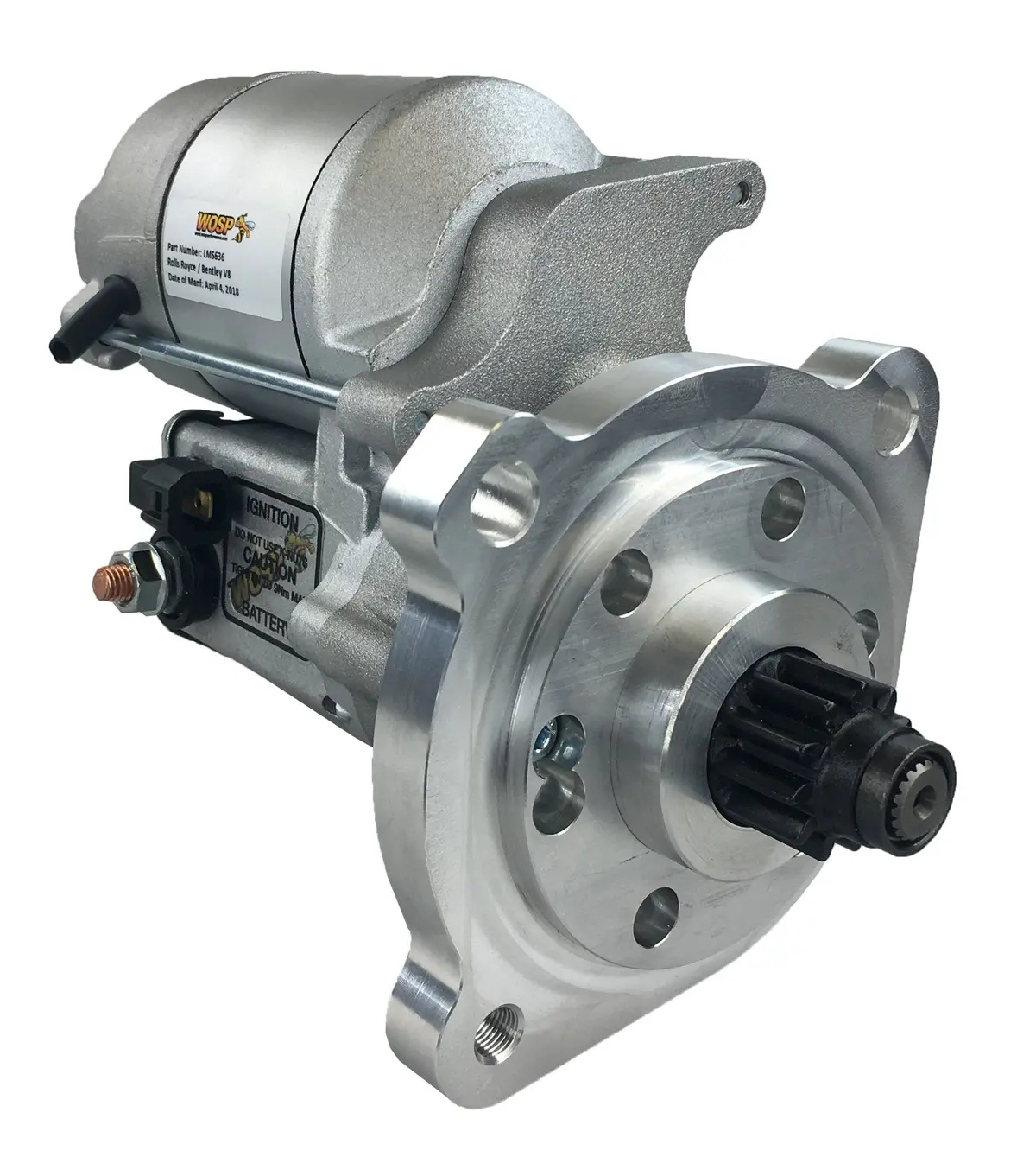 Wosp Lms636 Starter Motor 12V 1.4Kw Fits Bentley / Rolls Royce V8 (3 Speed) High Torque Starter Motor 1
