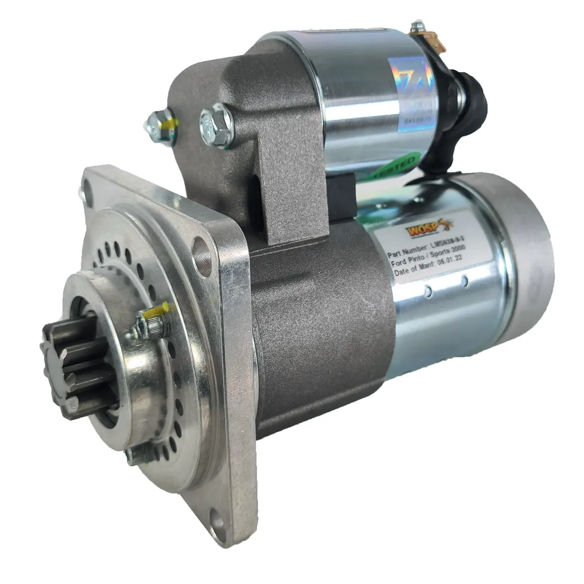 Wosp Lms638-9-3 Starter Motor 12V 1.4Kw Fits Ford Pinto Engine (110 Tooth Ring Gear) 9 Tooth / 3 Bolt Slimline Starter Motor 1