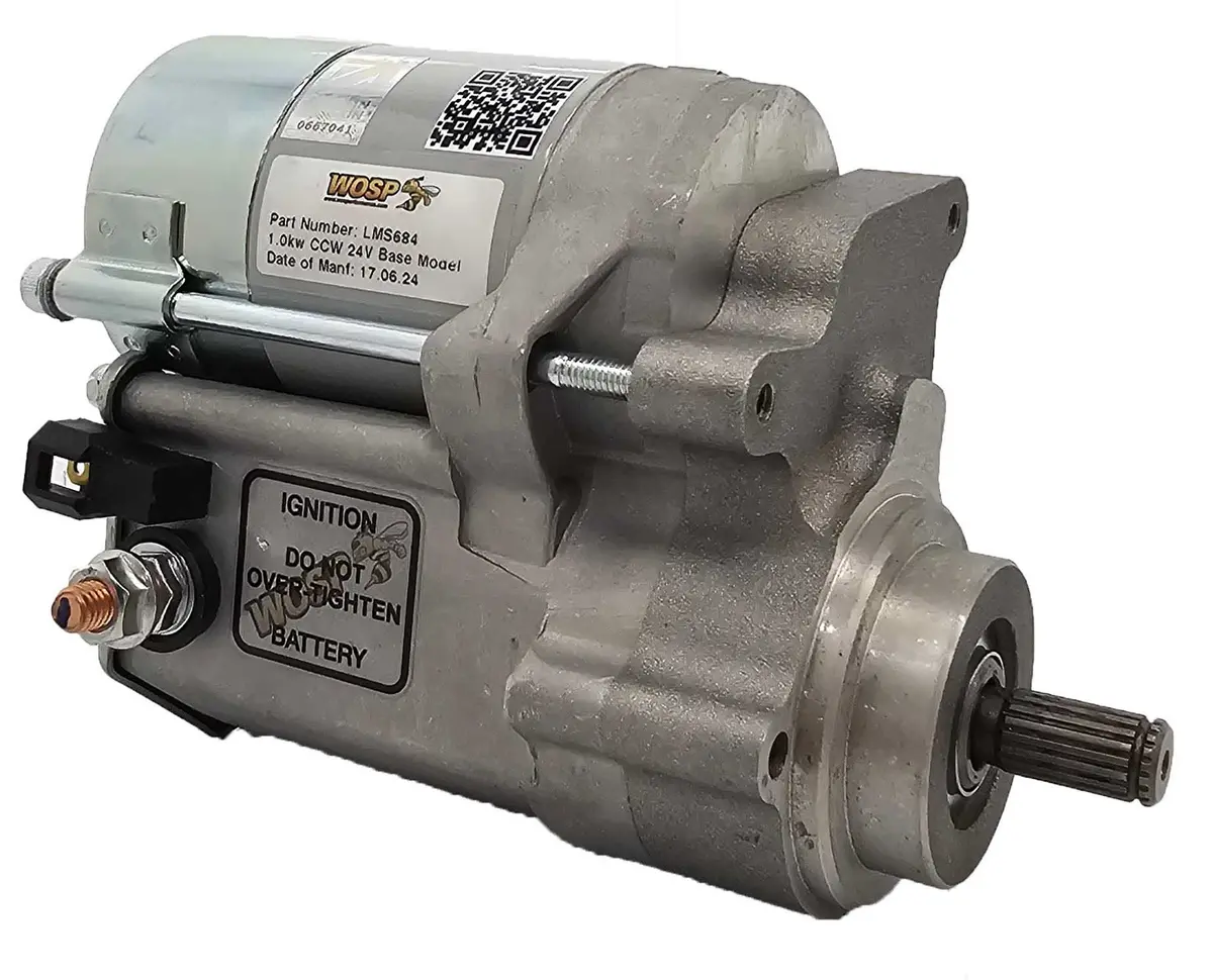Wosp Lms684 Starter Motor 24V 1Kw Fits 1.0Kw Counterclockwise Base Model 24V High Torque Starter Motor 1