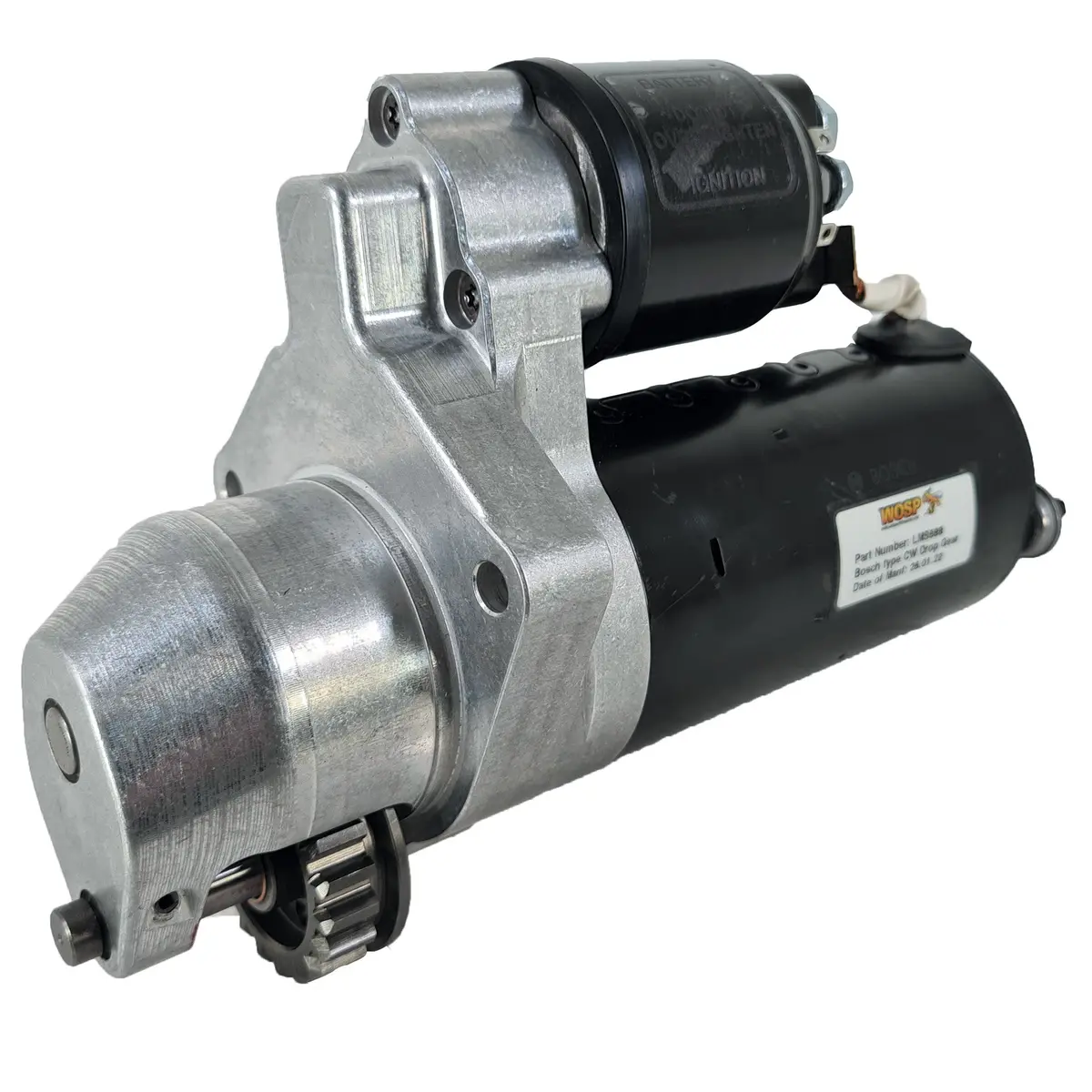 Wosp Lms688-Lh-5:1 Starter Motor 12V 1.7Kw Fits Bosch Type Left Hand Clockwise Drop Gear Motorsport Starter Motor (5:1 Reduction) 1
