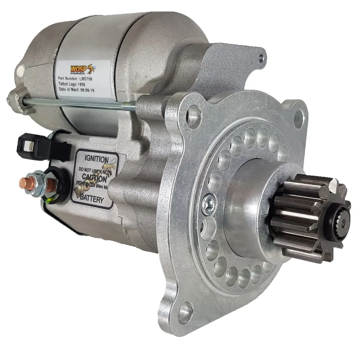 Wosp Lms708 Starter Motor 12V 1.4Kw Fits Talbot Lago 4L High Torque Starter Motor 1