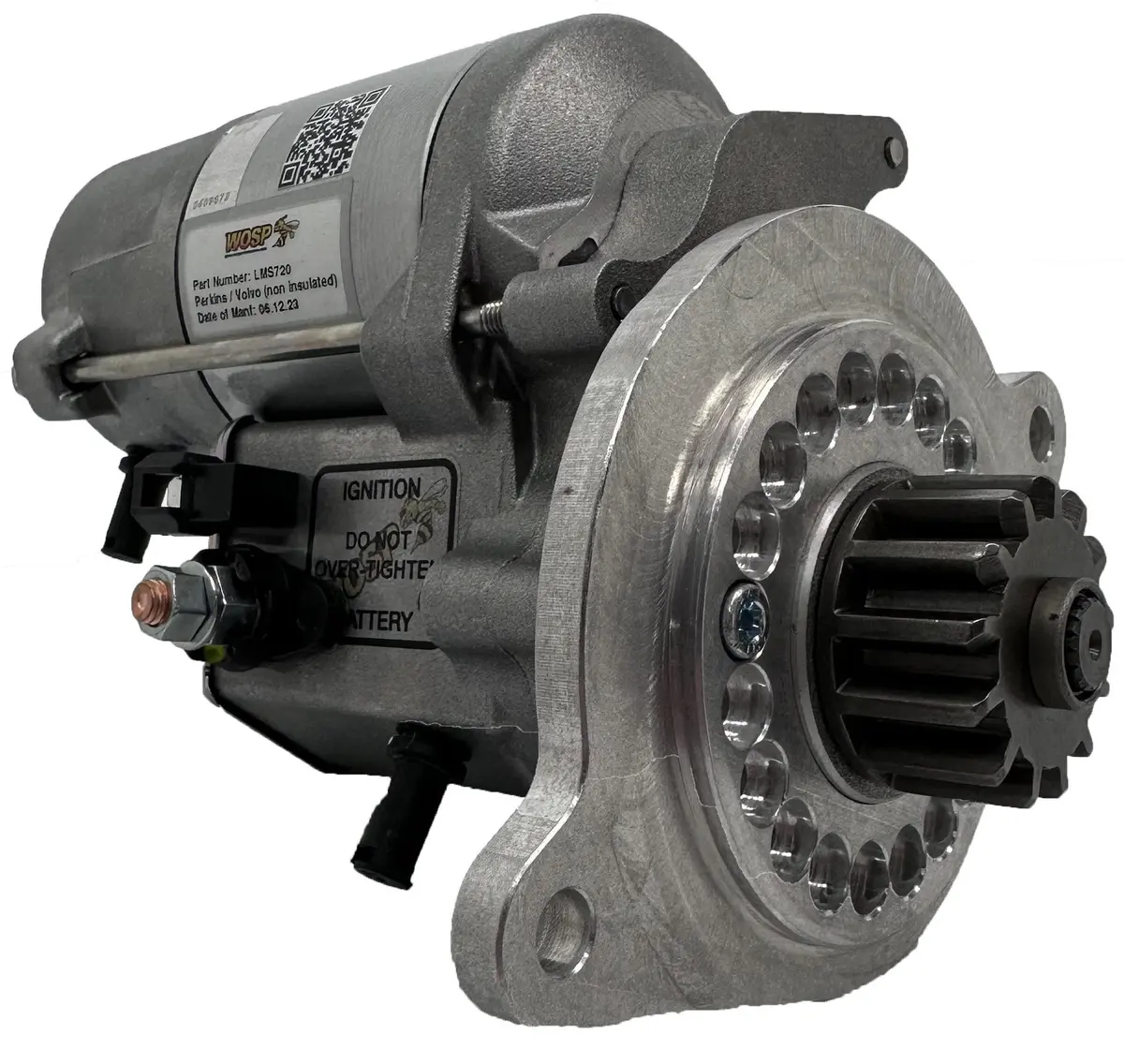 Wosp Lms720 Starter Motor 12V 2Kw Fits Perkins / Volvo (Non Insulated) High Torque Starter Motor 1