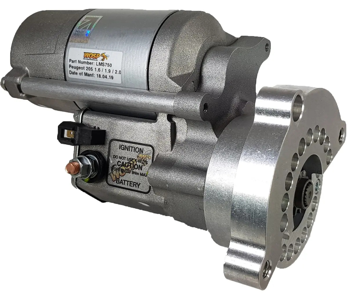 Wosp Lms750 Starter Motor 12V 2Kw Fits Citroen / Peugeot 'Various' (Lh / M10) Super-Duty Starter Motor 1