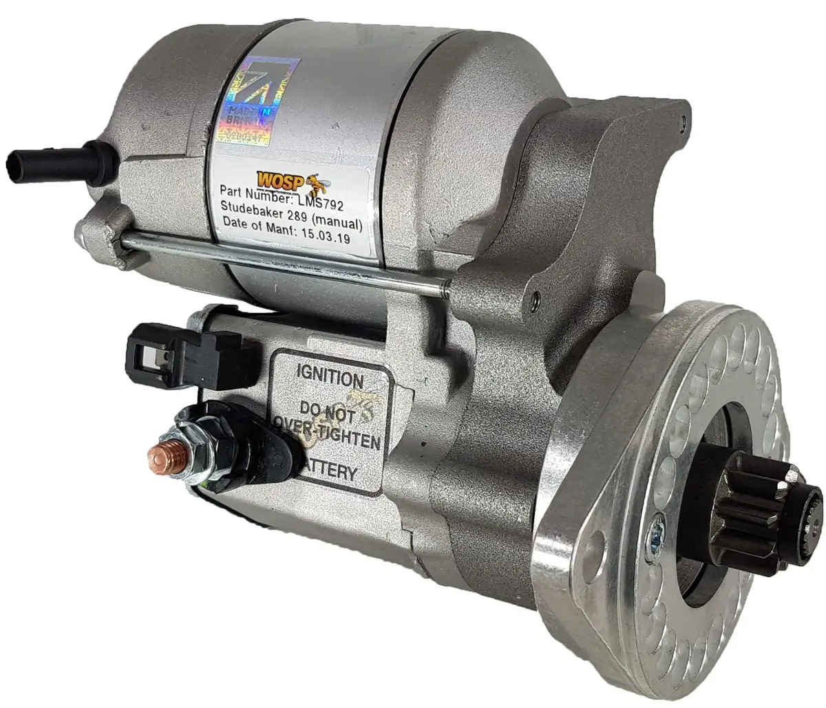 Wosp Lms792 Starter Motor 12V 1.4Kw Fits Studebaker 289 (Manual) High Torque Starter Motor 1