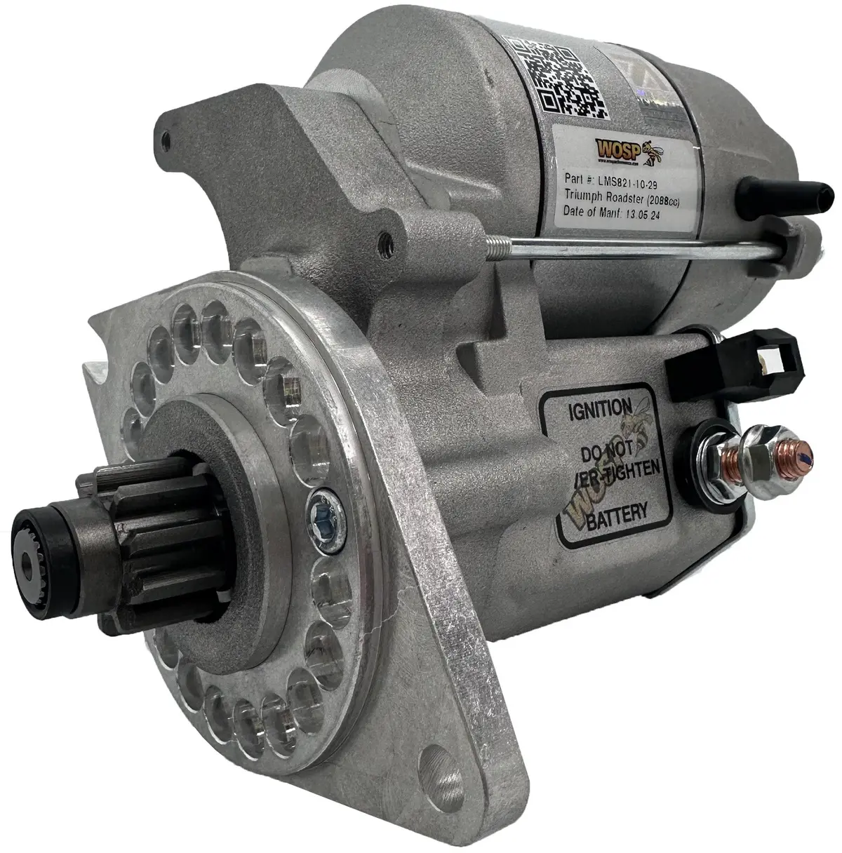 Wosp Lms821-10-29 Starter Motor 12V 1.4Kw Fits Triumph Roadster (2088Cc) 10/29 Pinion High Torque Starter Motor 1