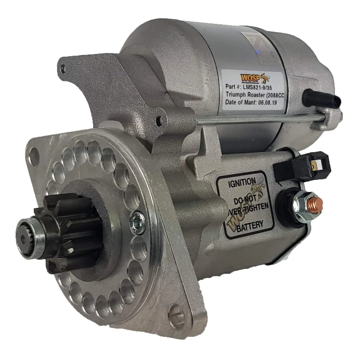 Wosp Lms821-9-35 Starter Motor 12V 1.4Kw Fits Triumph Roadster (2088Cc) 9/35 Pinion High Torque Starter Motor 1
