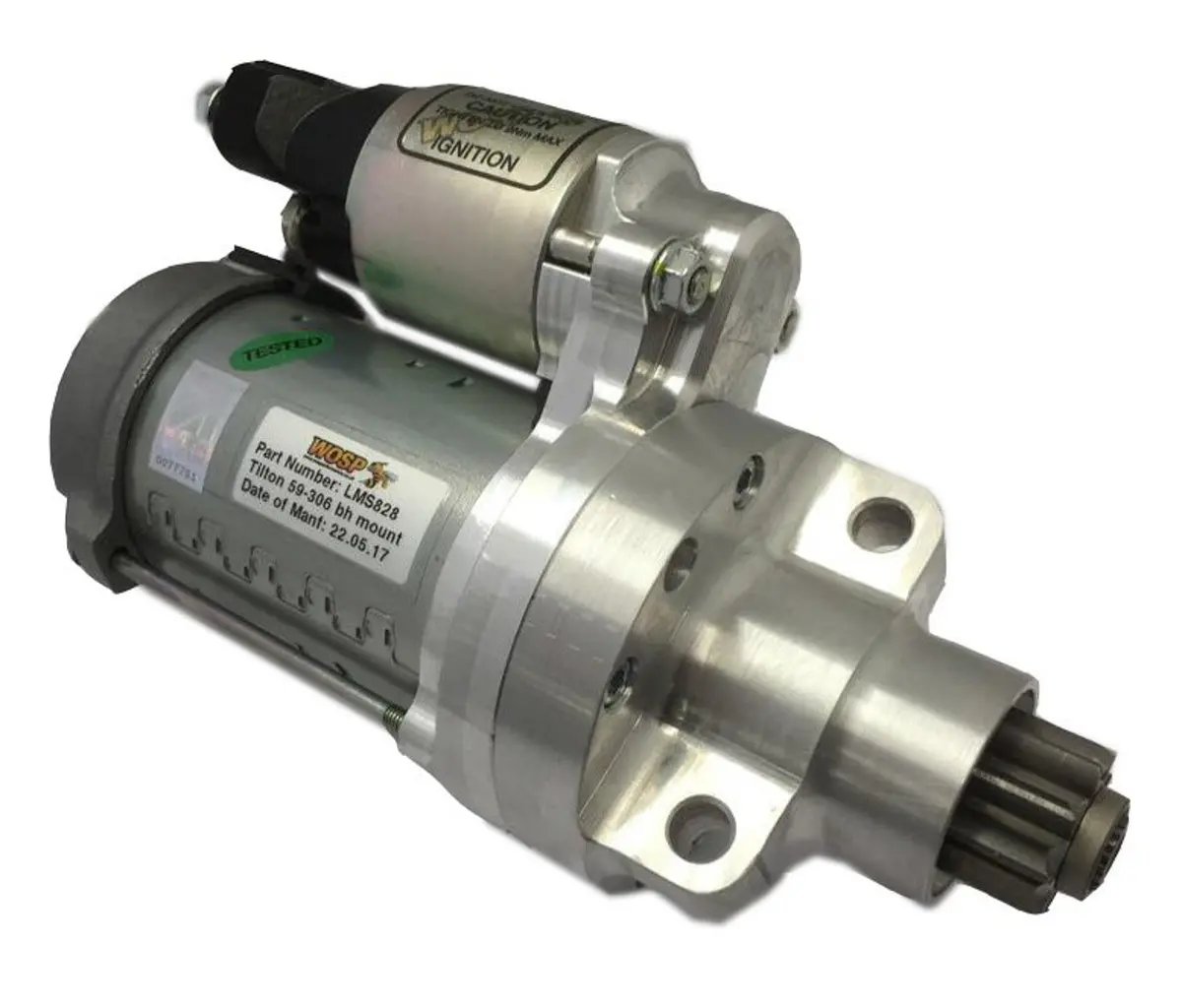 Wosp Lms828 Starter Motor 12V 2Kw Fits Tilton / Mini Silver Crown (9 Tooth) High Performance Starter Motor 1