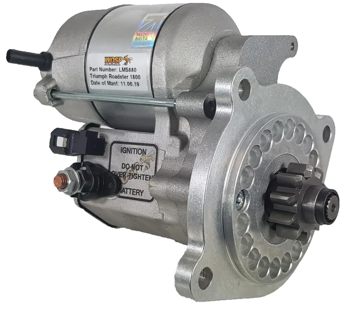 Wosp Lms880 Starter Motor 12V 1.4Kw Fits Triumph Roadster 1800 High Torque Starter Motor 1