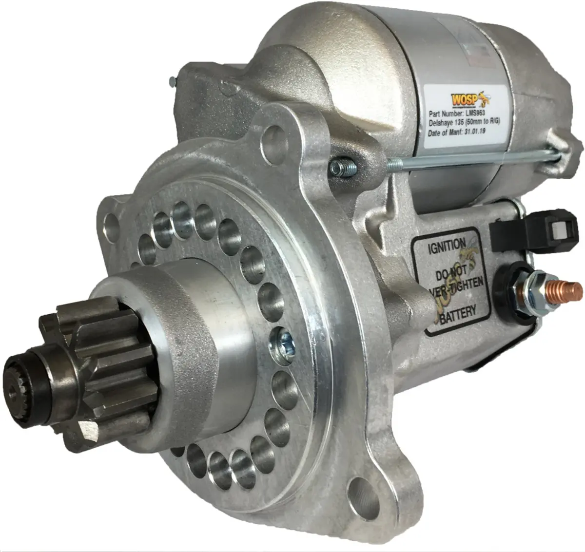 Wosp Lms953 Starter Motor 12V 1.4Kw Fits Delahaye 135 (Short Reach) High Torque Starter Motor 1