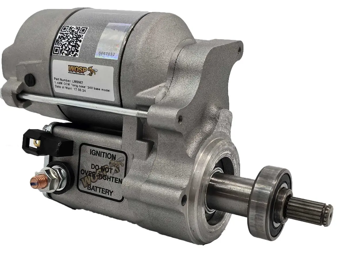 Wosp Lms967 Starter Motor 24V 1.4Kw Fits 1.4Kw Long Drive Counterclockwise Base Model 24V High Torque Starter Motor 1