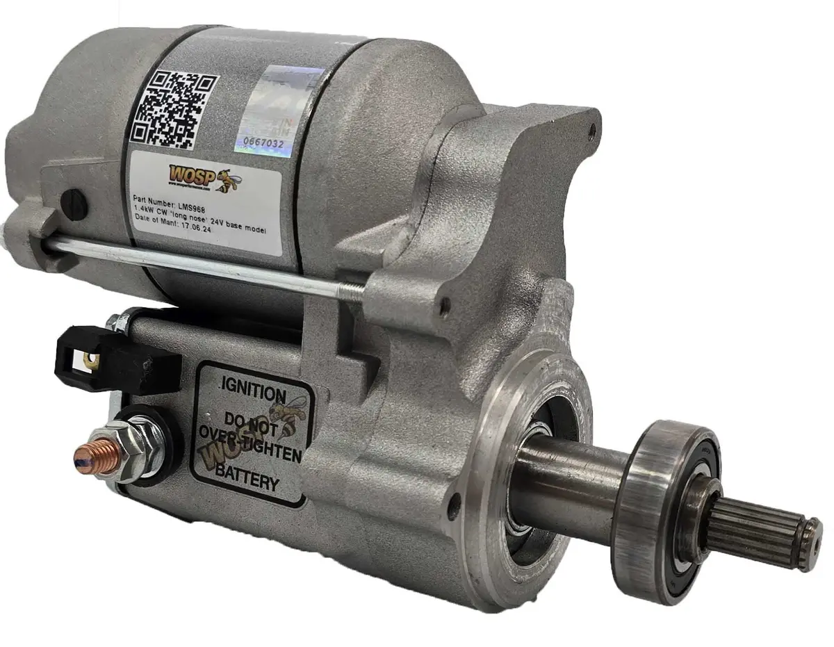 Wosp Lms968 Starter Motor 24V 1.4Kw Fits 1.4Kw Long Drive Clockwise Base Model 24V High Torque Starter Motor 1