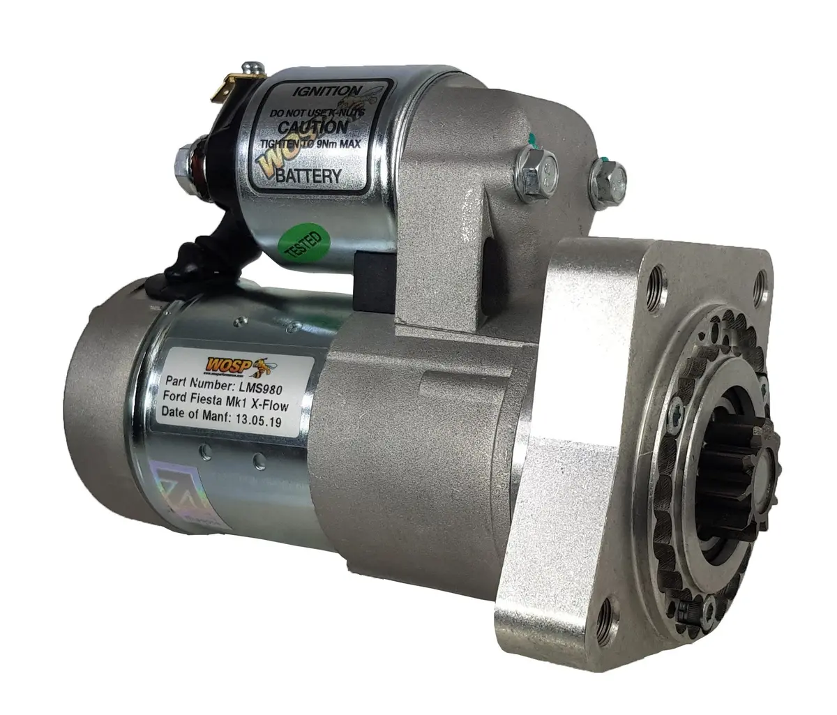 Wosp Lms980 Starter Motor 12V 1.4Kw Fits Ford Fiesta Mk1 X-Flow (135 Tooth Ring Gear) Slimline Starter Motor 1