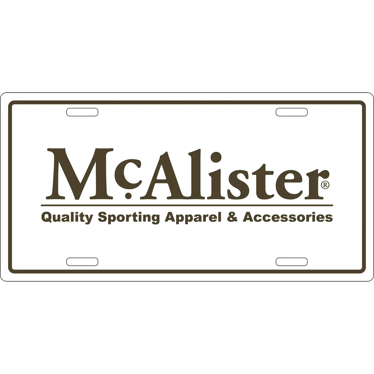 Mcalister License Plate 1