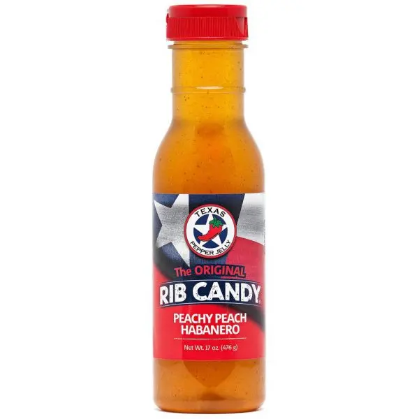Texas Pepper Jelly Peachy Peach Habanero Rib Candy 1