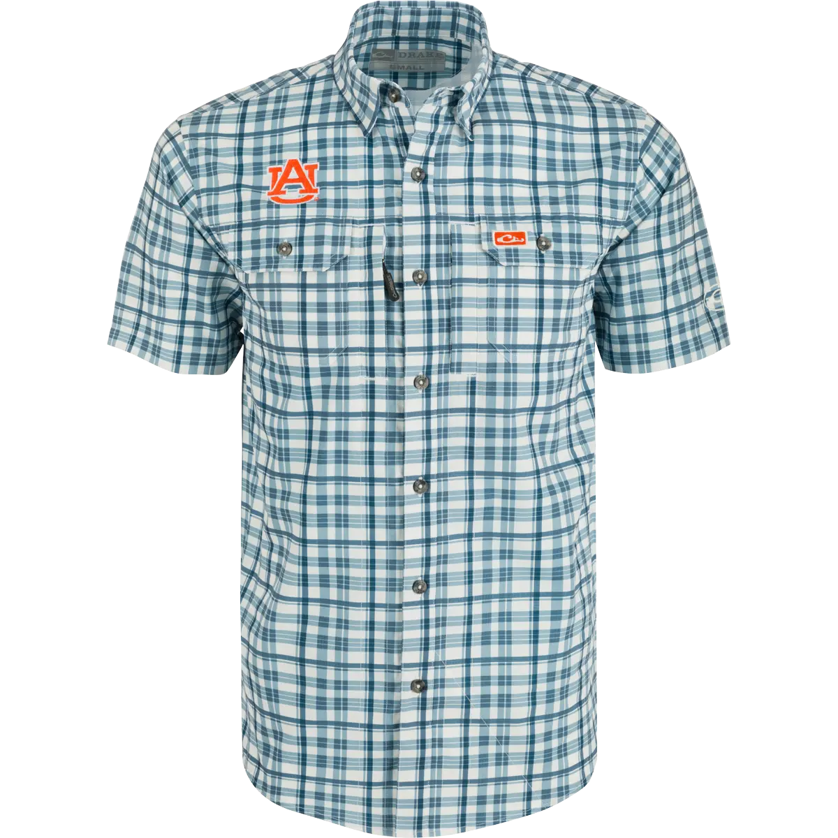 Auburn Hunter Creek Windowpane Plaid Short Sleeve Shirt 1