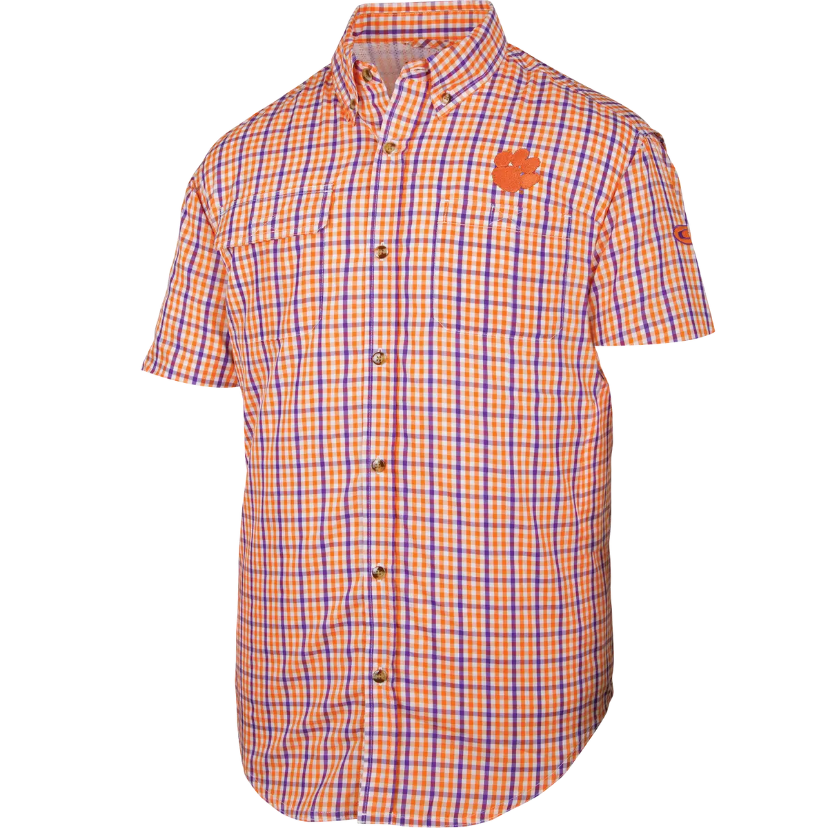 Clemson Gingham Plaid Wingshooter's Shirt S/S 1