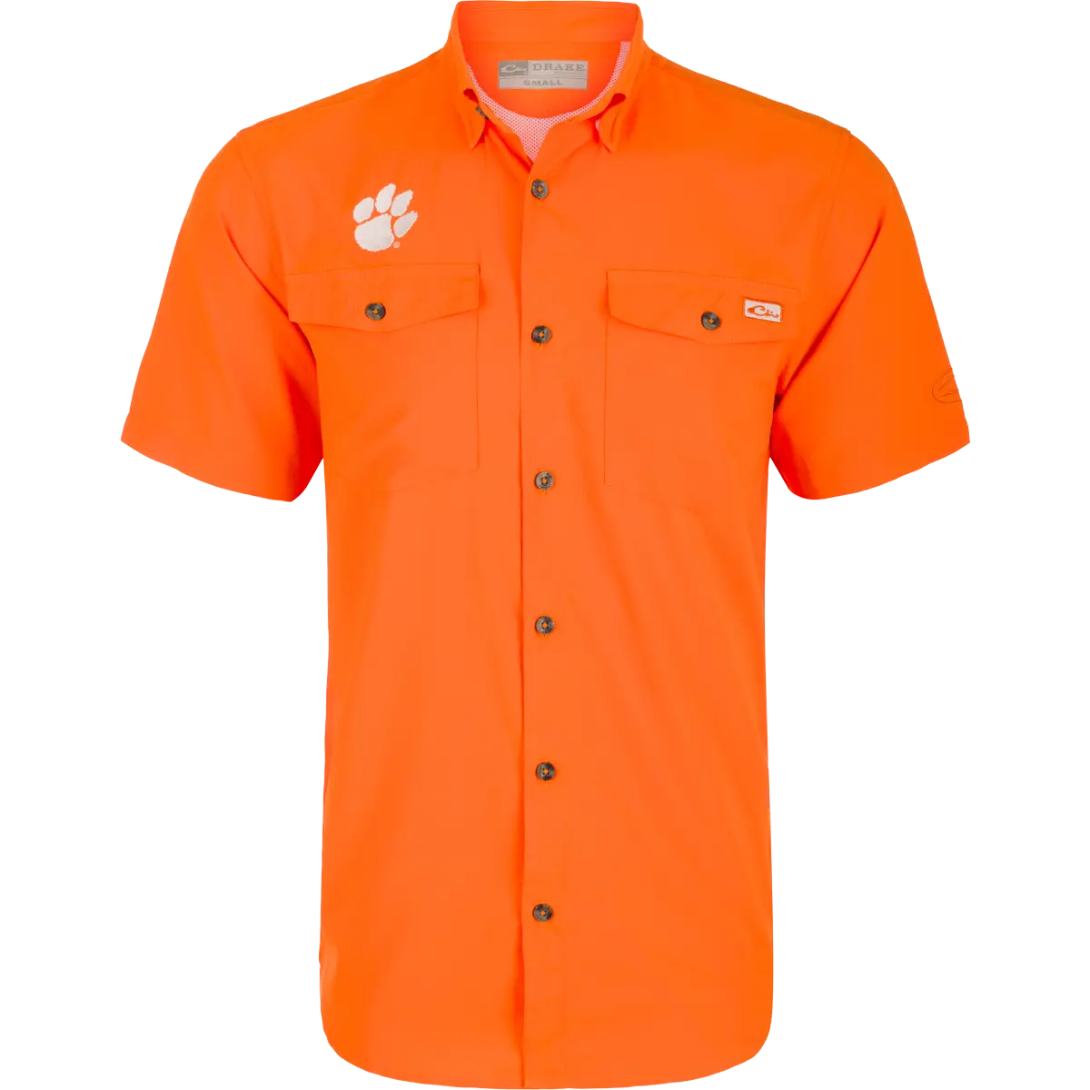 Clemson Frat Dobby Solid Short Sleeve Shirt 1