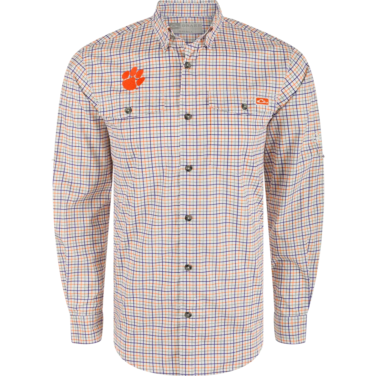 Clemson Frat Tattersall Long Sleeve Shirt 1