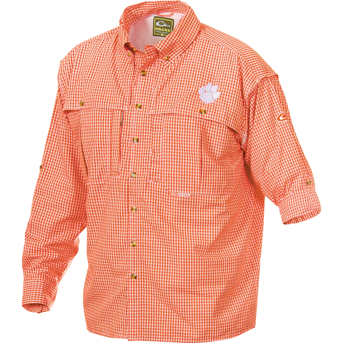 Clemson Plaid Wingshooter's Shirt Long Sleeve 1