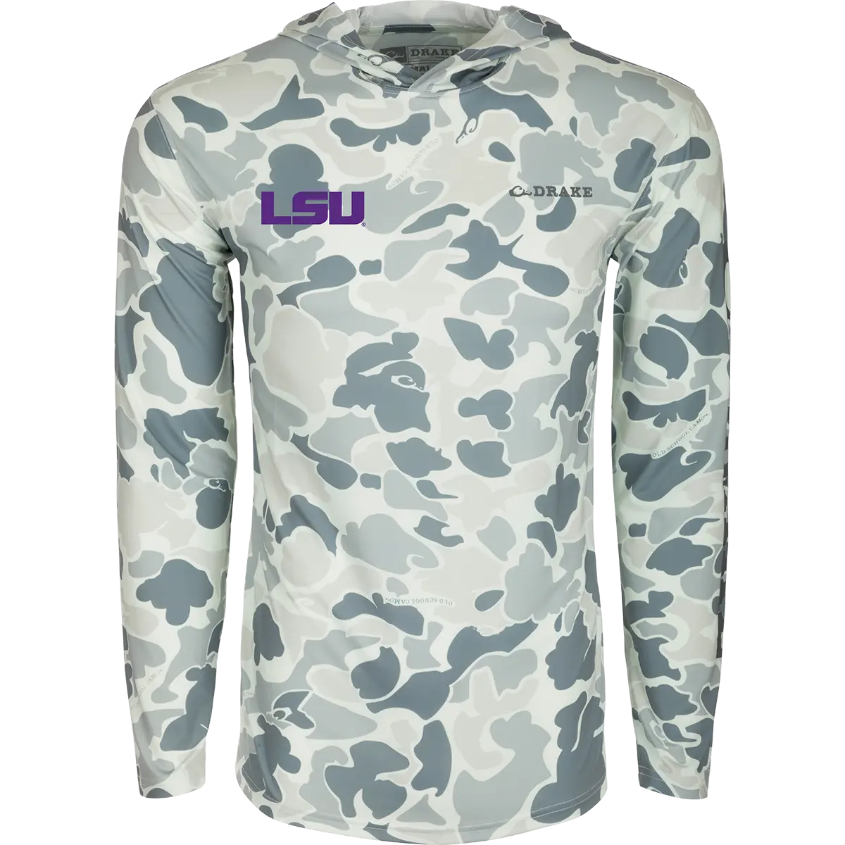 Lsu Performance Long Sleeve Camo Hoodie 1