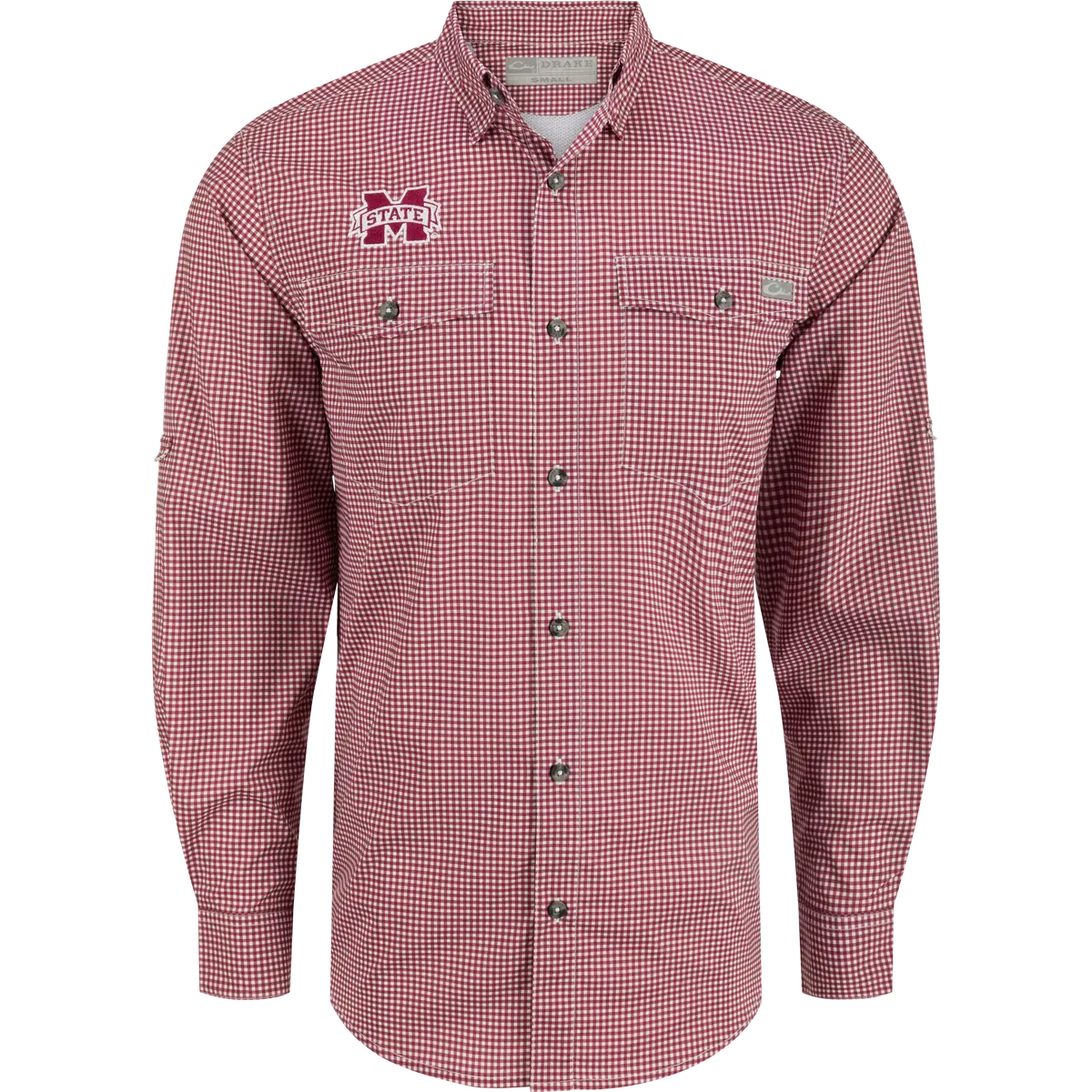 Mississippi State Frat Gingham Long Sleeve Shirt 1