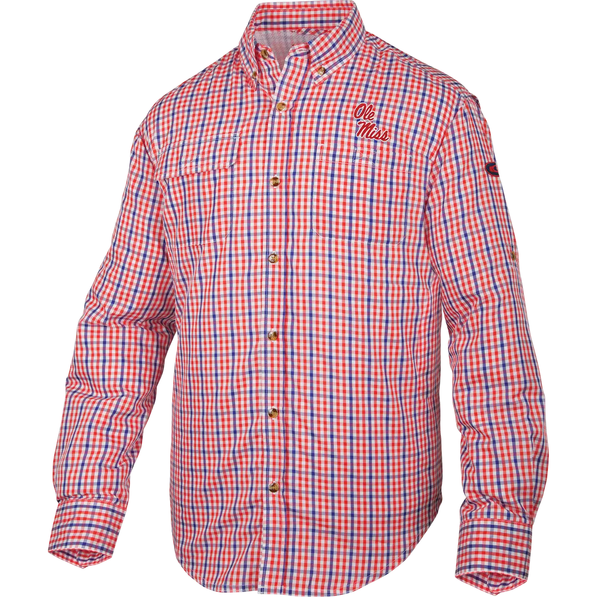 Ole Miss Gingham Plaid Wingshooter's Shirt L/S 1