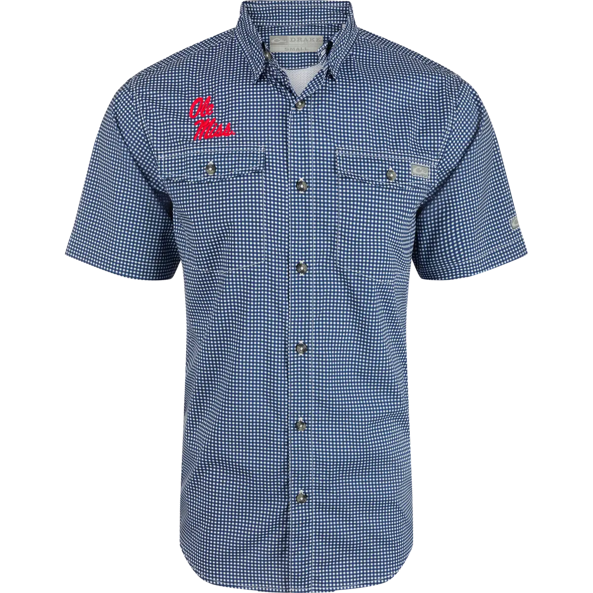 Ole Miss Frat Gingham Short Sleeve Shirt 1
