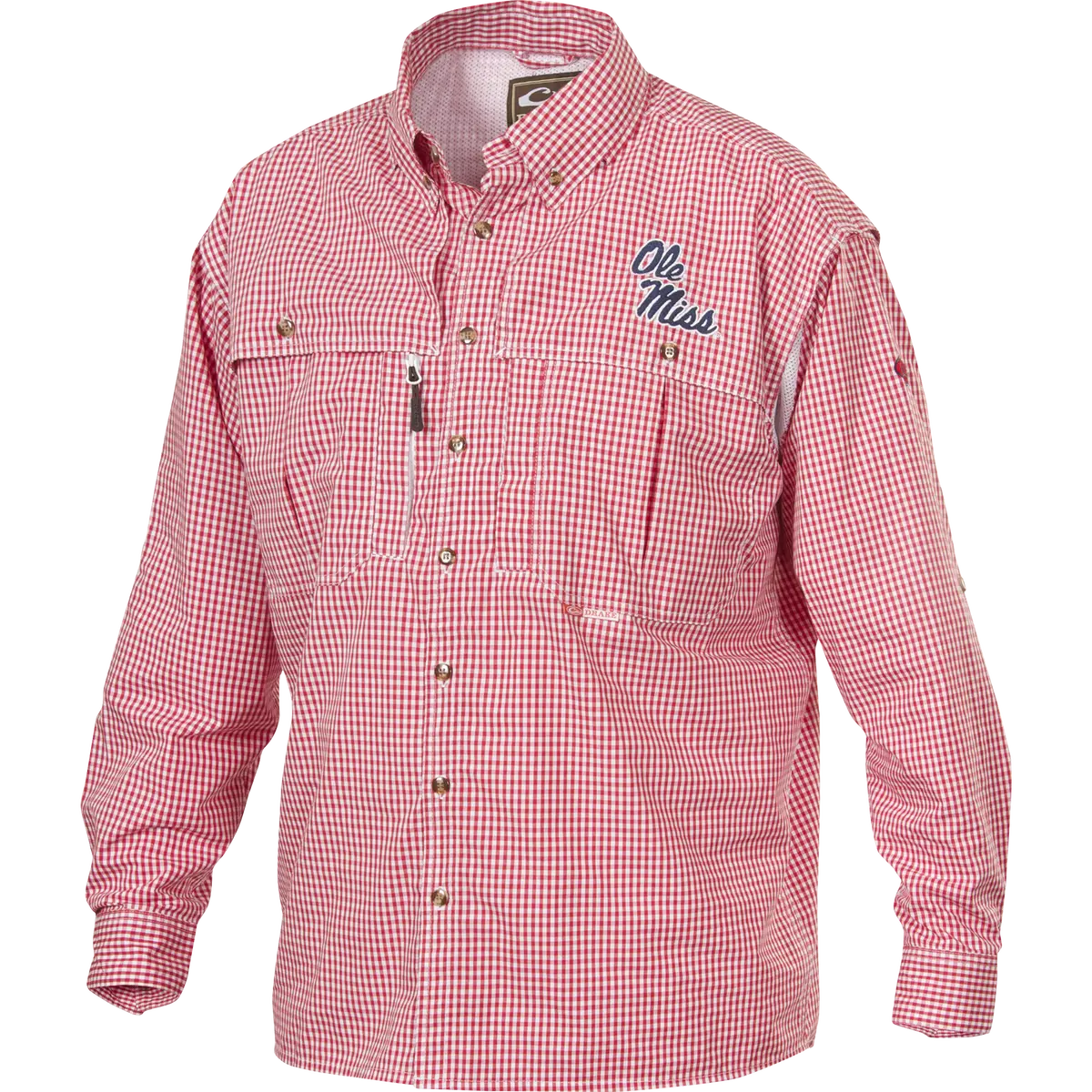 Ole Miss Plaid Wingshooter's Shirt Long Sleeve 1