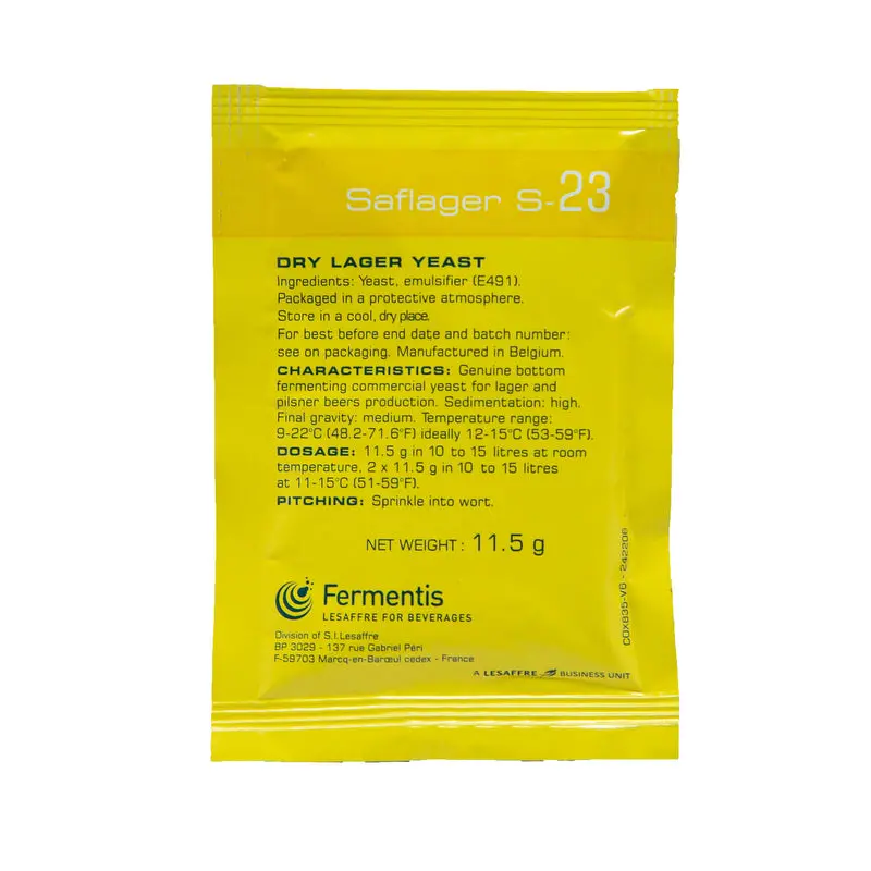 Fermentis Saflager S-23 German Lager Dry Yeast 11.5G 1