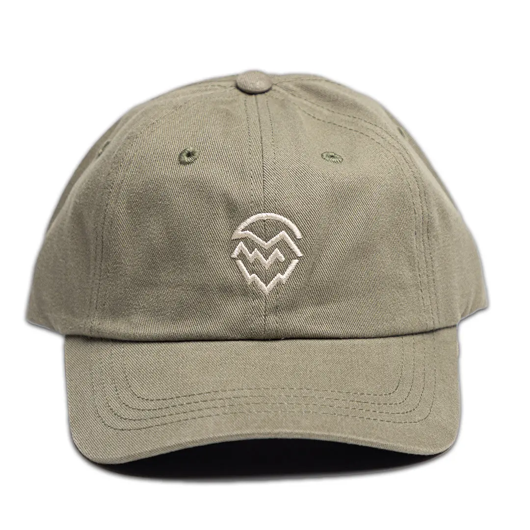 Olive Green Canvas Dad Hat 1