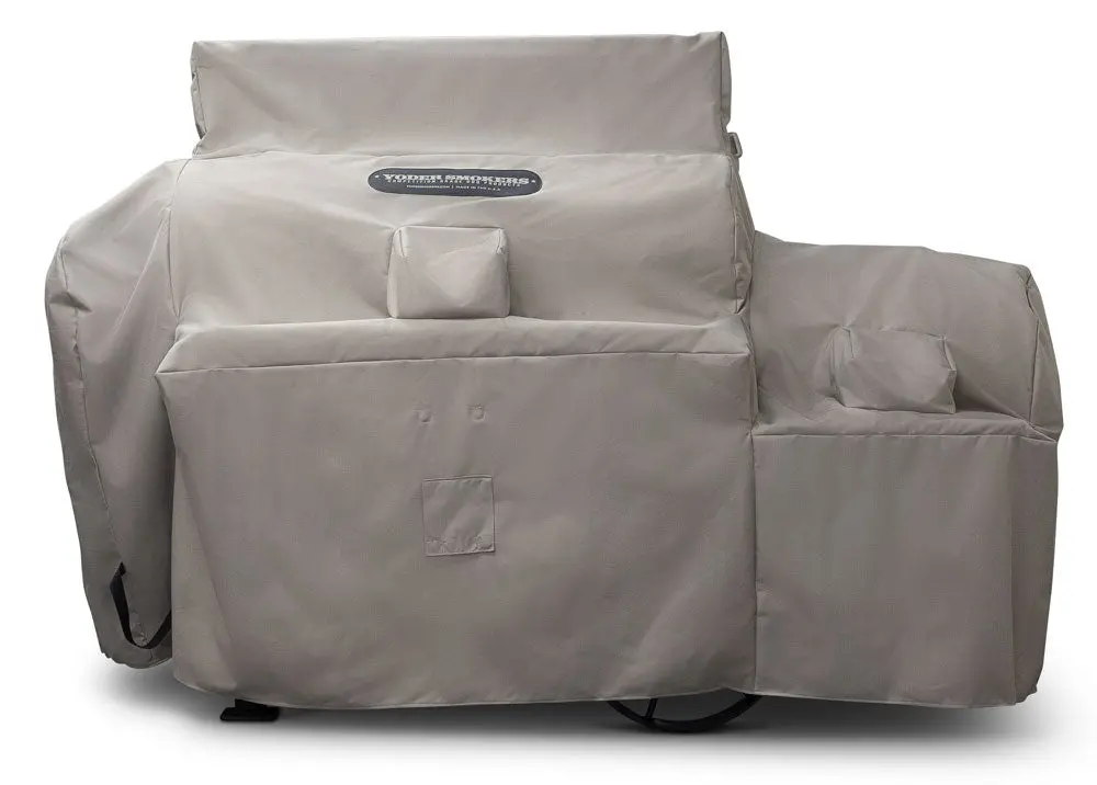 Yoder Smokers Fitted All-Weather Cover With Counterweight For Loaded Wichita 1