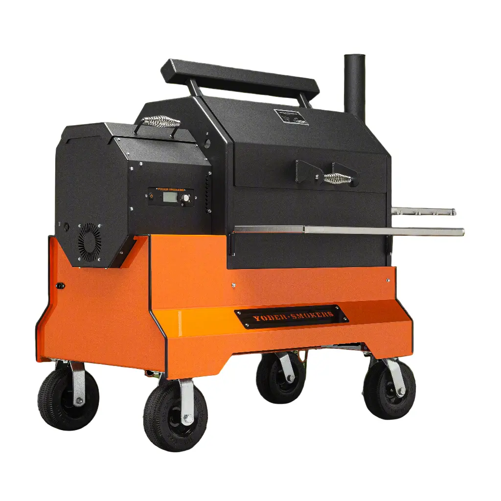 Yoder Smokers Ys640s Pellet Grill On Competition Cart 2