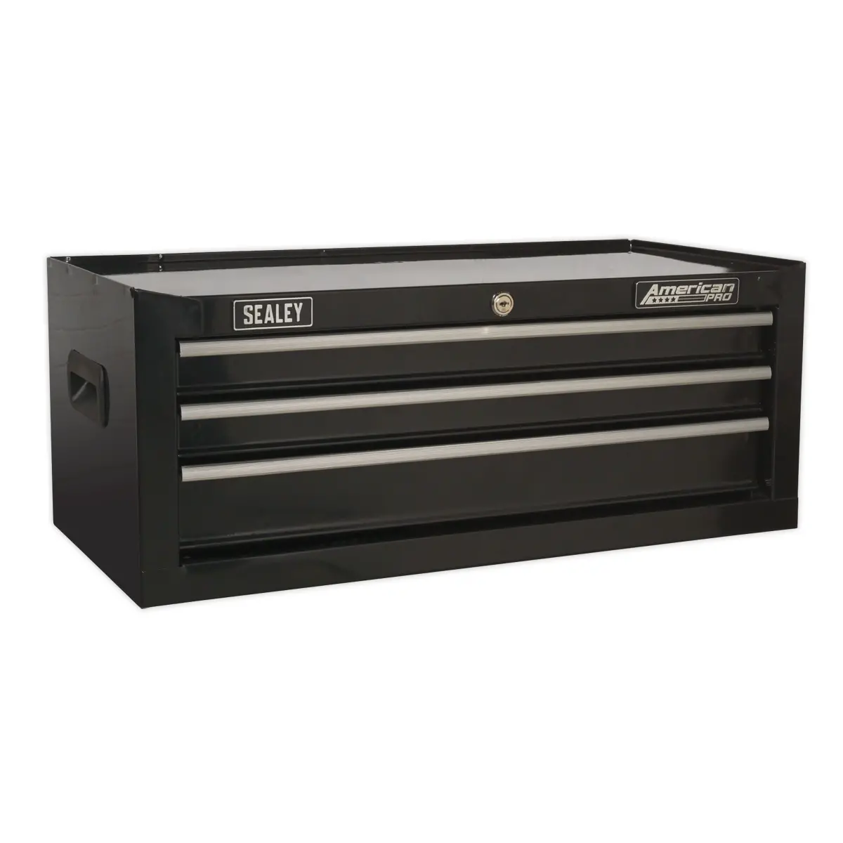American Pro American Pro® Mid-Box Tool Chest 3 Drawer - Black Ap223b 1