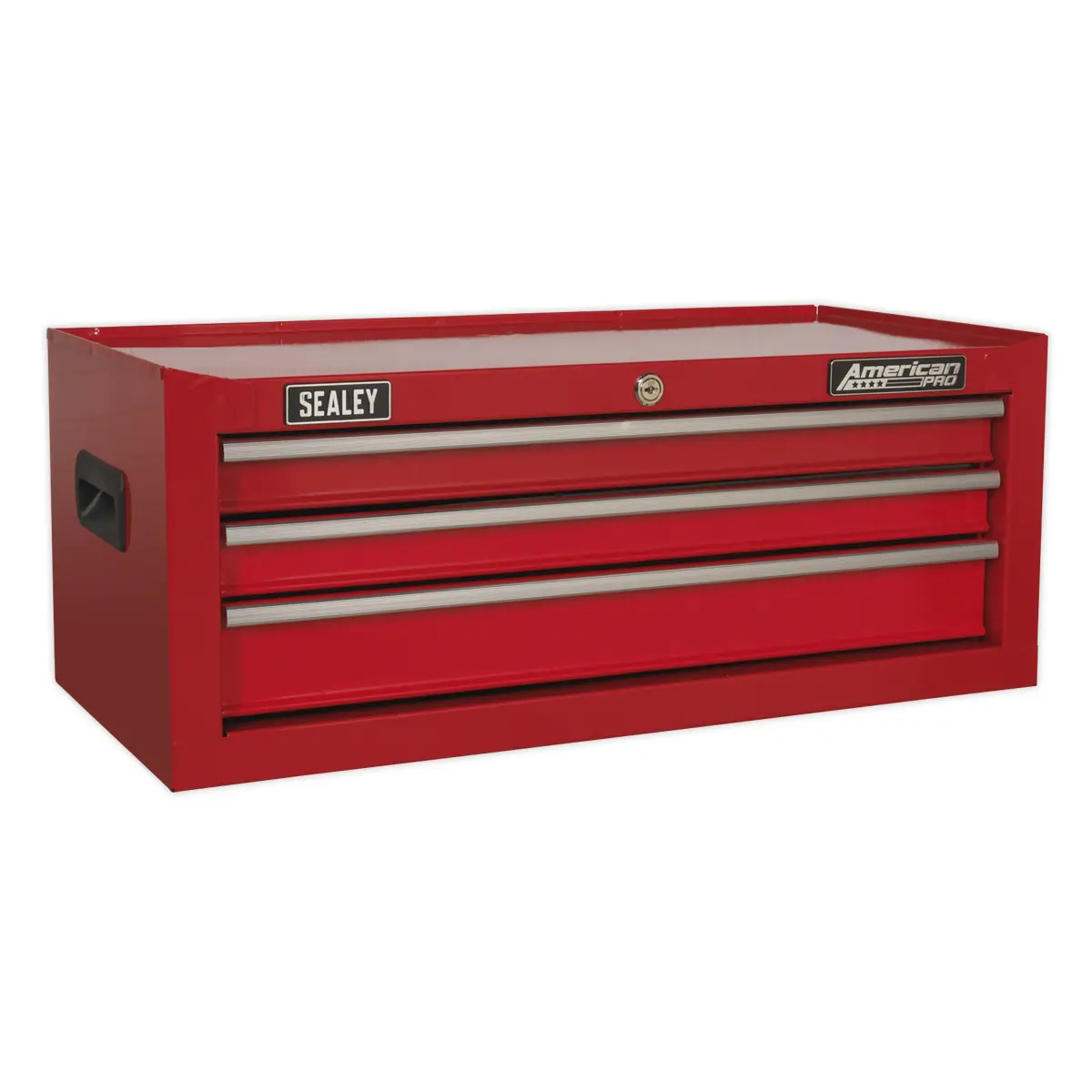 American Pro American Pro® Mid-Box Tool Chest 3 Drawer - Red Ap223 1