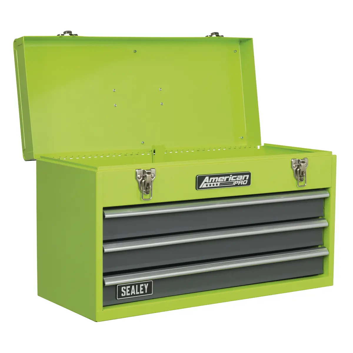 American Pro American Pro® Tool Chest 3 Drawer - Green/Grey Ap9243bbhv 1