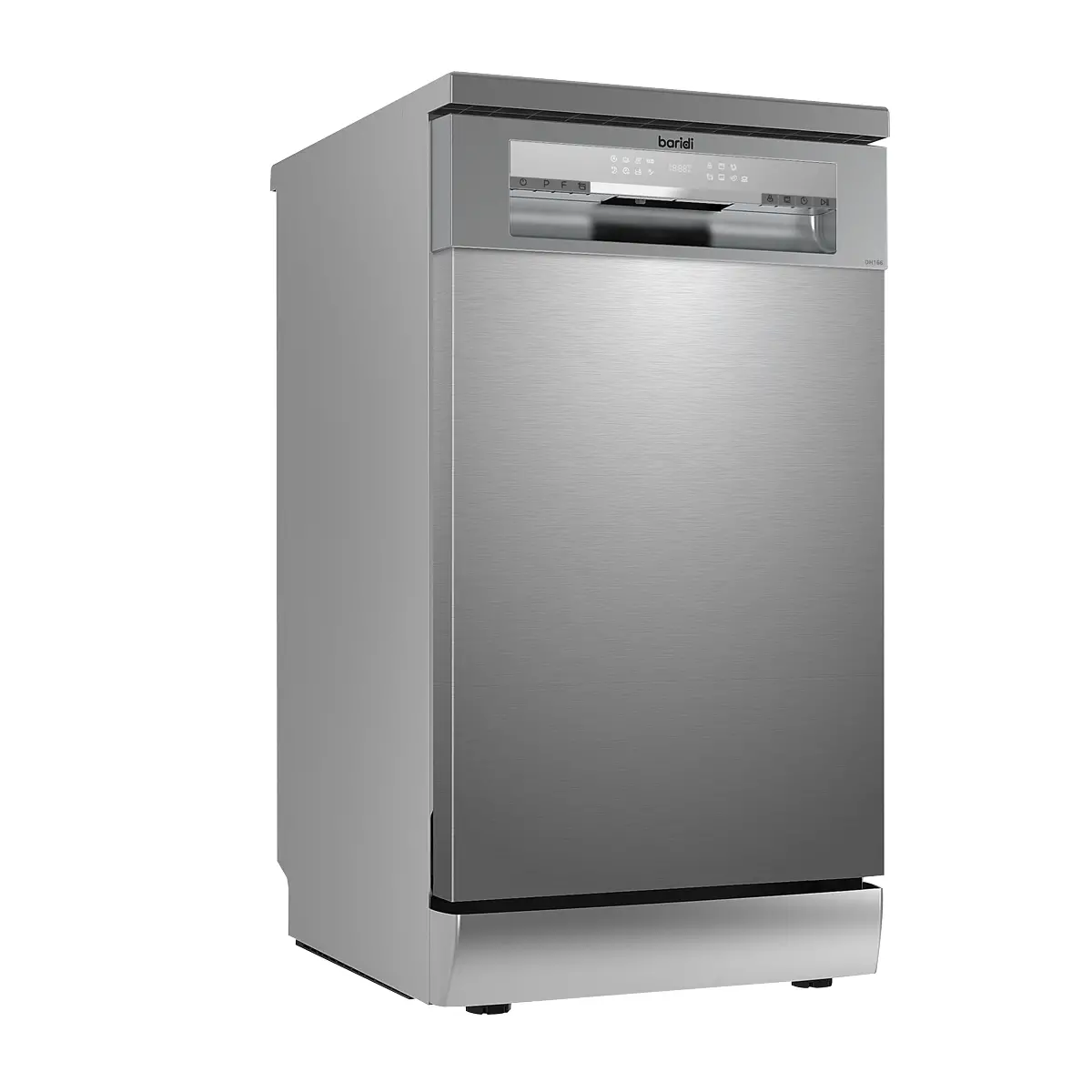 Baridi Slimline Freestanding Dishwasher 45Cm Wide 10 Place Settings - Silver Dh166 1