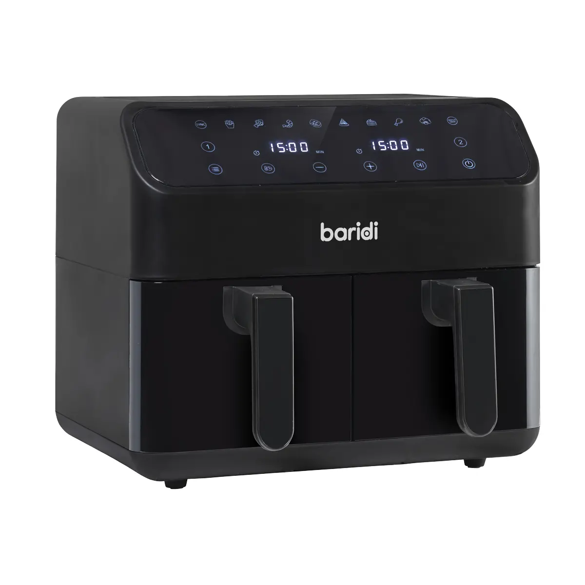 Baridi Dual Zone Air Fryer 8L With 8-In-1 Functions Touch Controls, Easy-Clean, Black - Dh172 Dh172 1