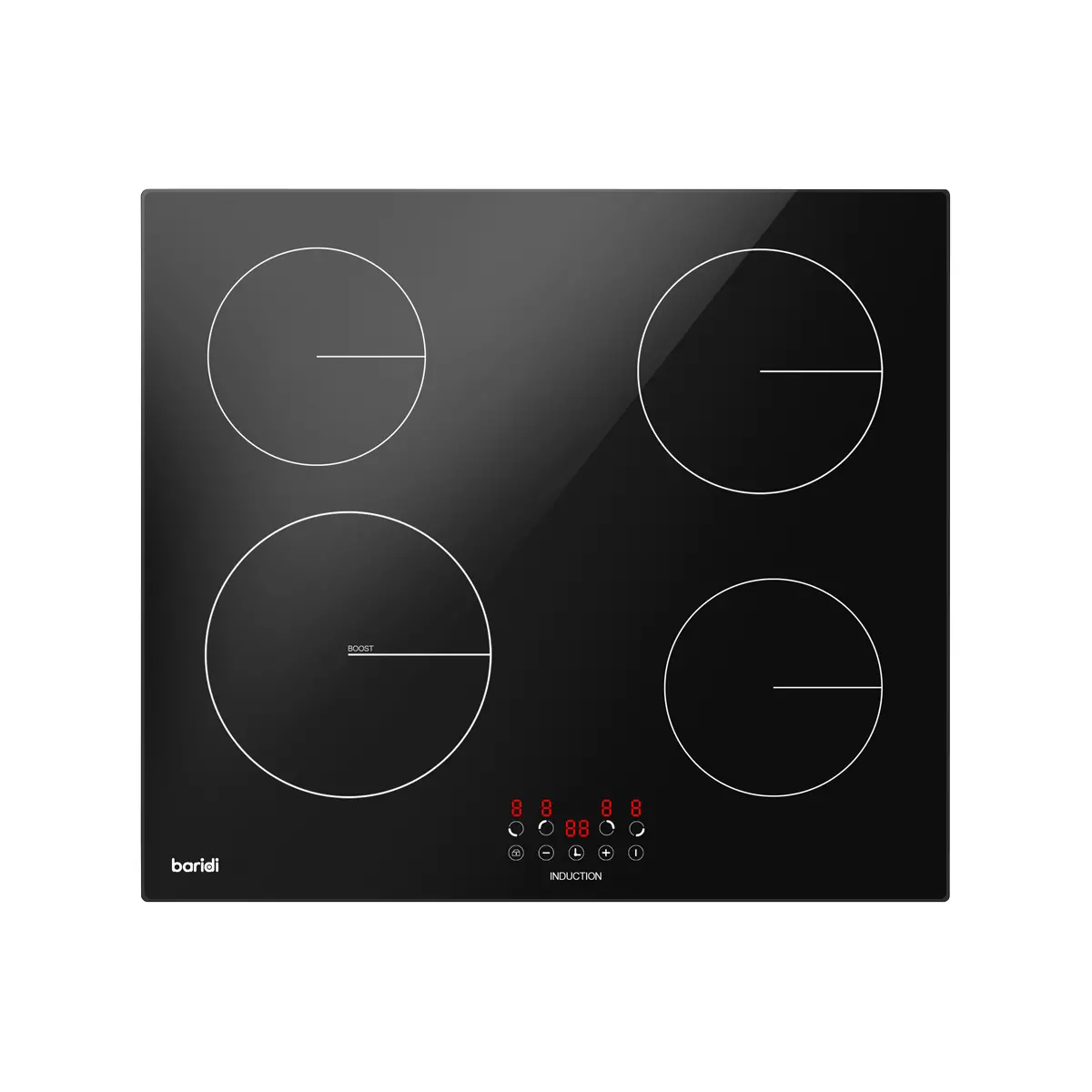 Baridi Integrated Induction Hob With 4 Cooking Zones 60Cm 6800W Output Dh176 1