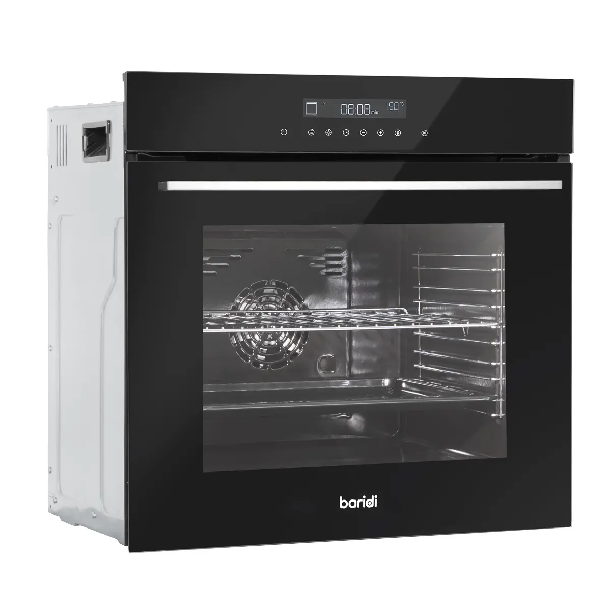 Baridi Integrated Fan-Assisted Electric Oven 60Cm 72L Capacity - Black Dh199 1