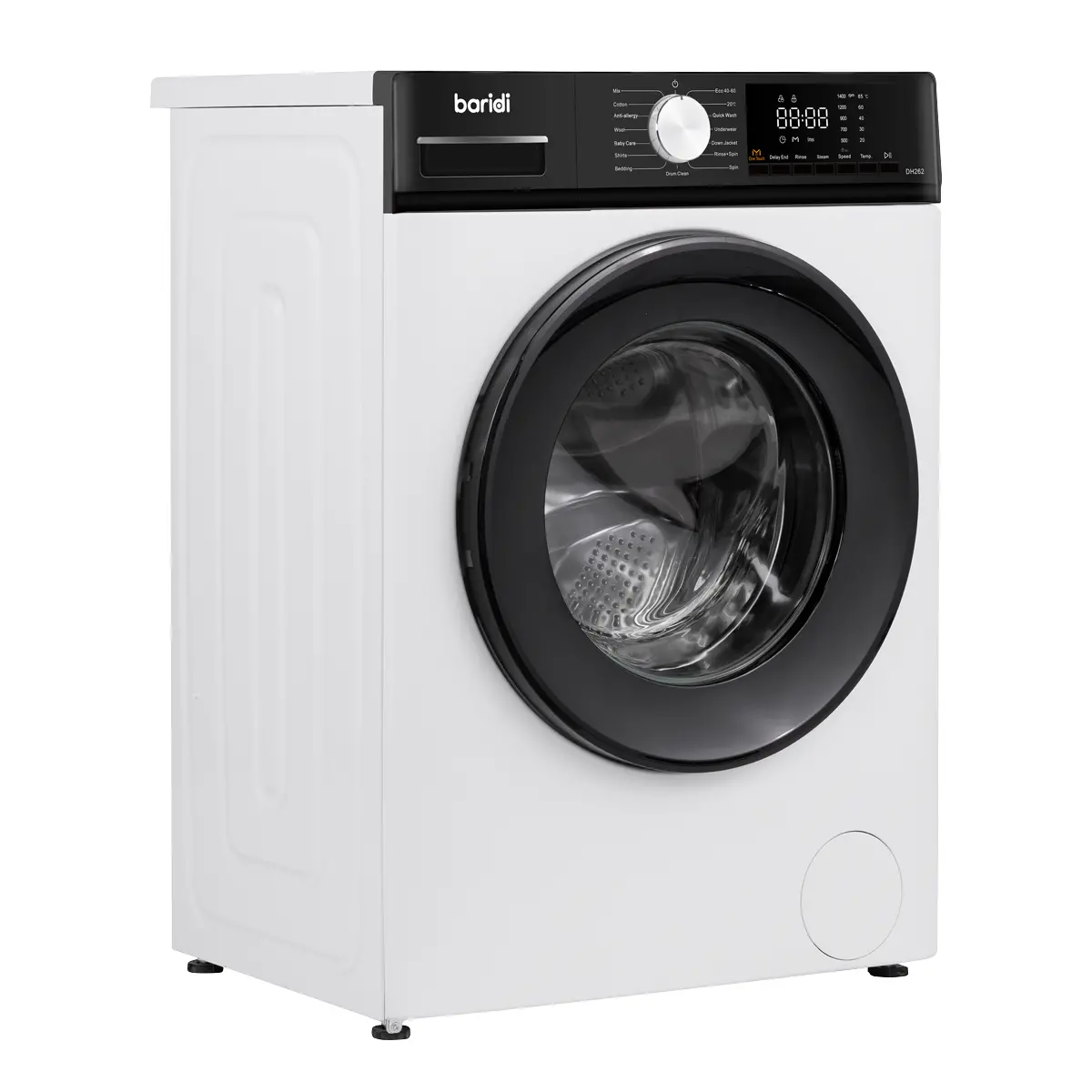 Baridi 8Kg Washing Machine, Front Loading, 1400Rpm Energy Rating A – White Dh262 1