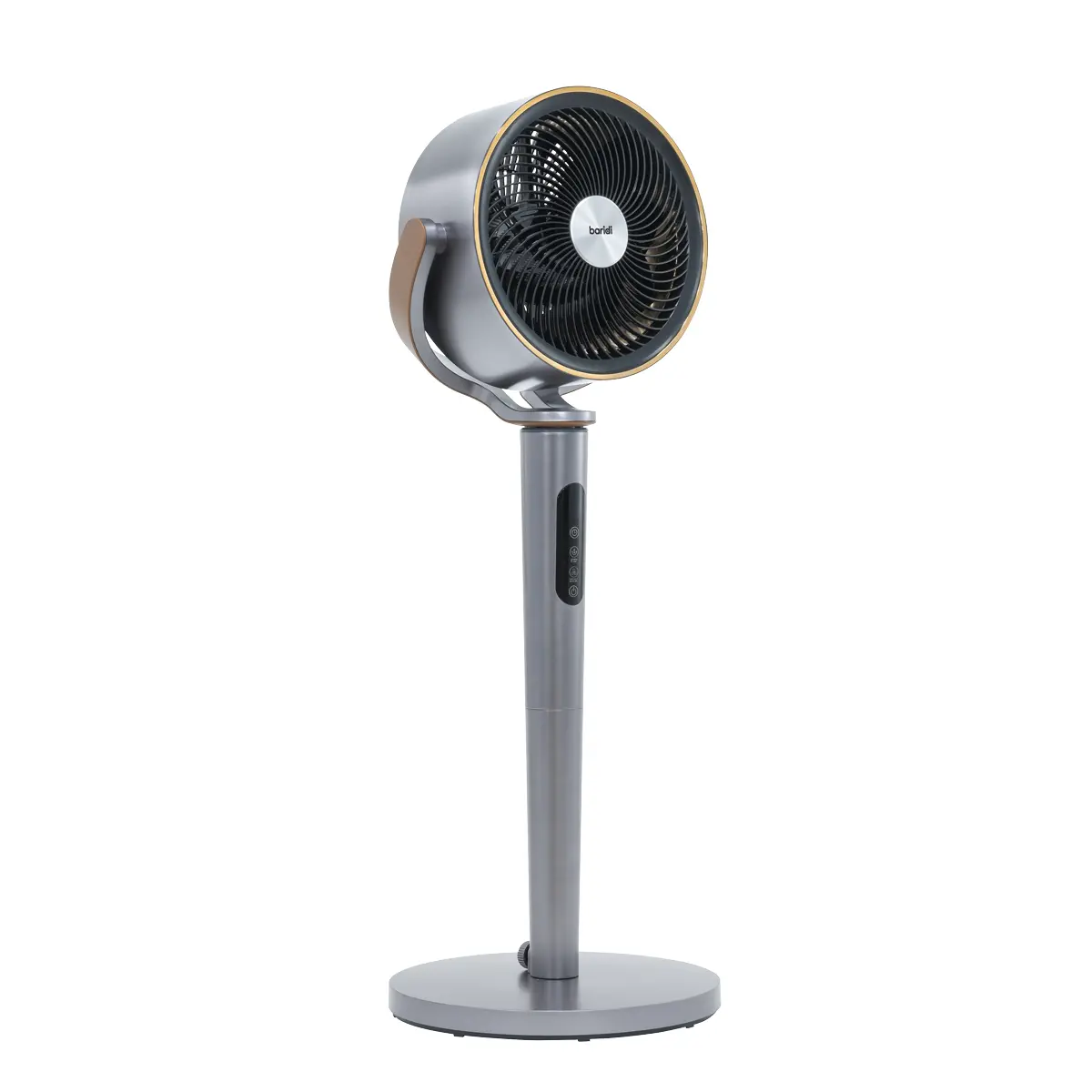 Baridi 12" Pedestal Fan With Remote Control, Back Light & 12Hr Timer - Grey Dh264 1