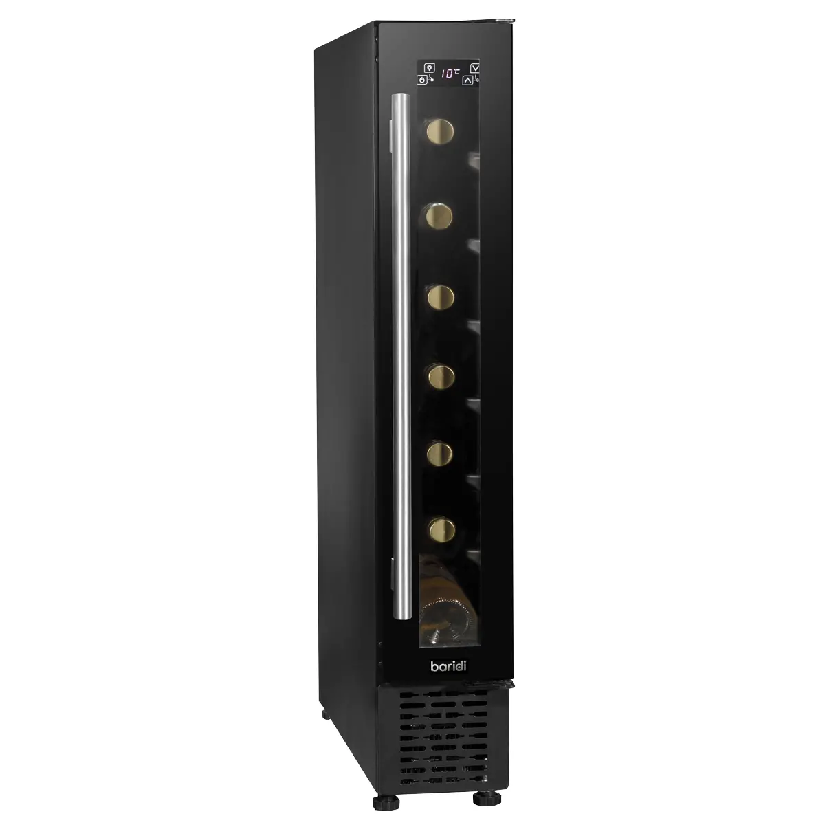 Baridi Extra-Slim 7 Bottle Wine Fridge & Cooler 15Cm - Black Dh76 1