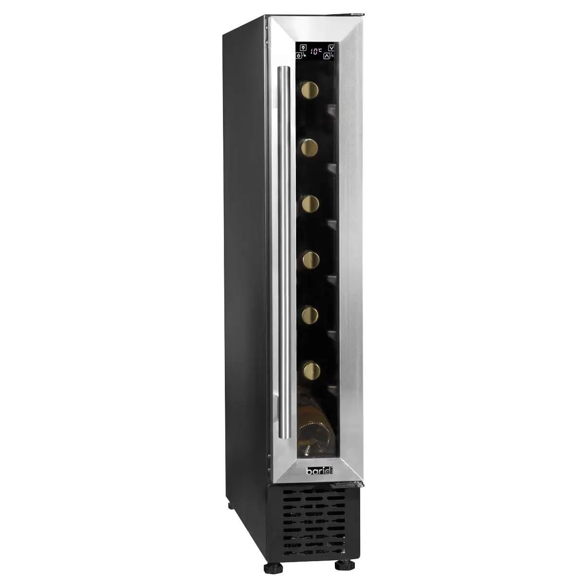Baridi Extra-Slim 7 Bottle Wine Fridge & Cooler 15Cm - Stainless Steel Dh77 1