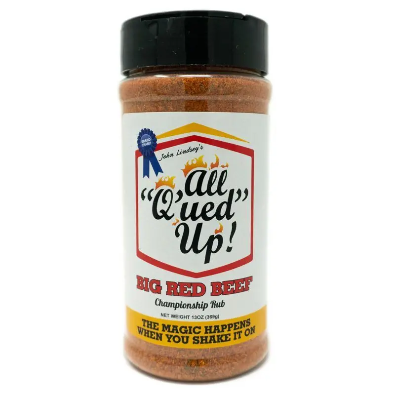 All Q'ued Up Big Red Beef Rub 1
