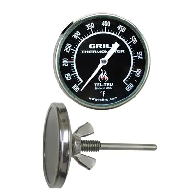 Tel-Tru Grill Thermometer Bq225, 2 Inch Dial And 2.13 Inch Stem (Black) 1