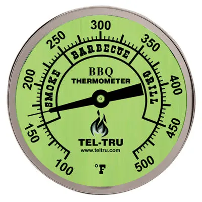 Tel-Tru Smoker Thermometer Glow Dial Bq300, 3" Dial With 2-1/2" Stem 1