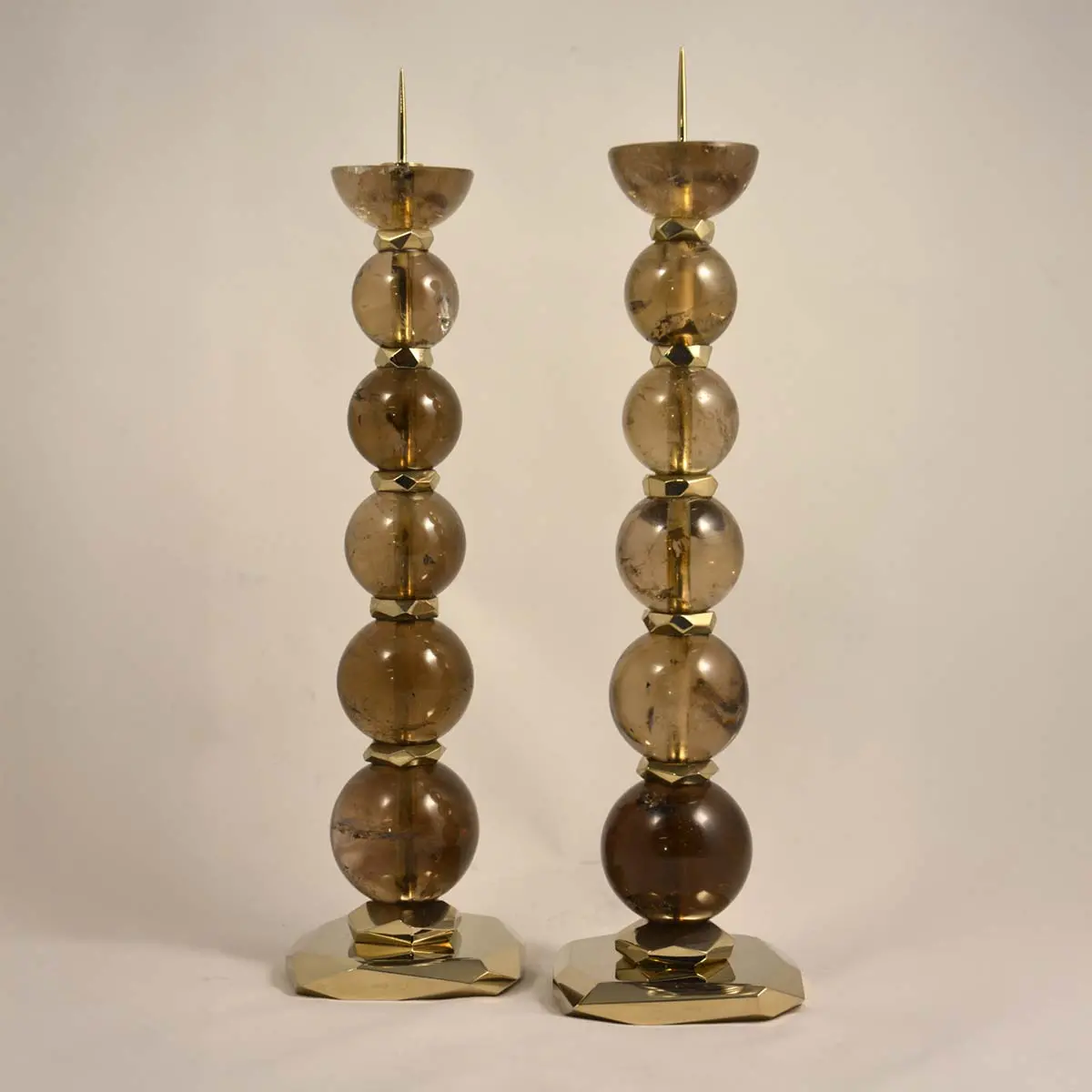 Brown Quartz Candle Holders 1