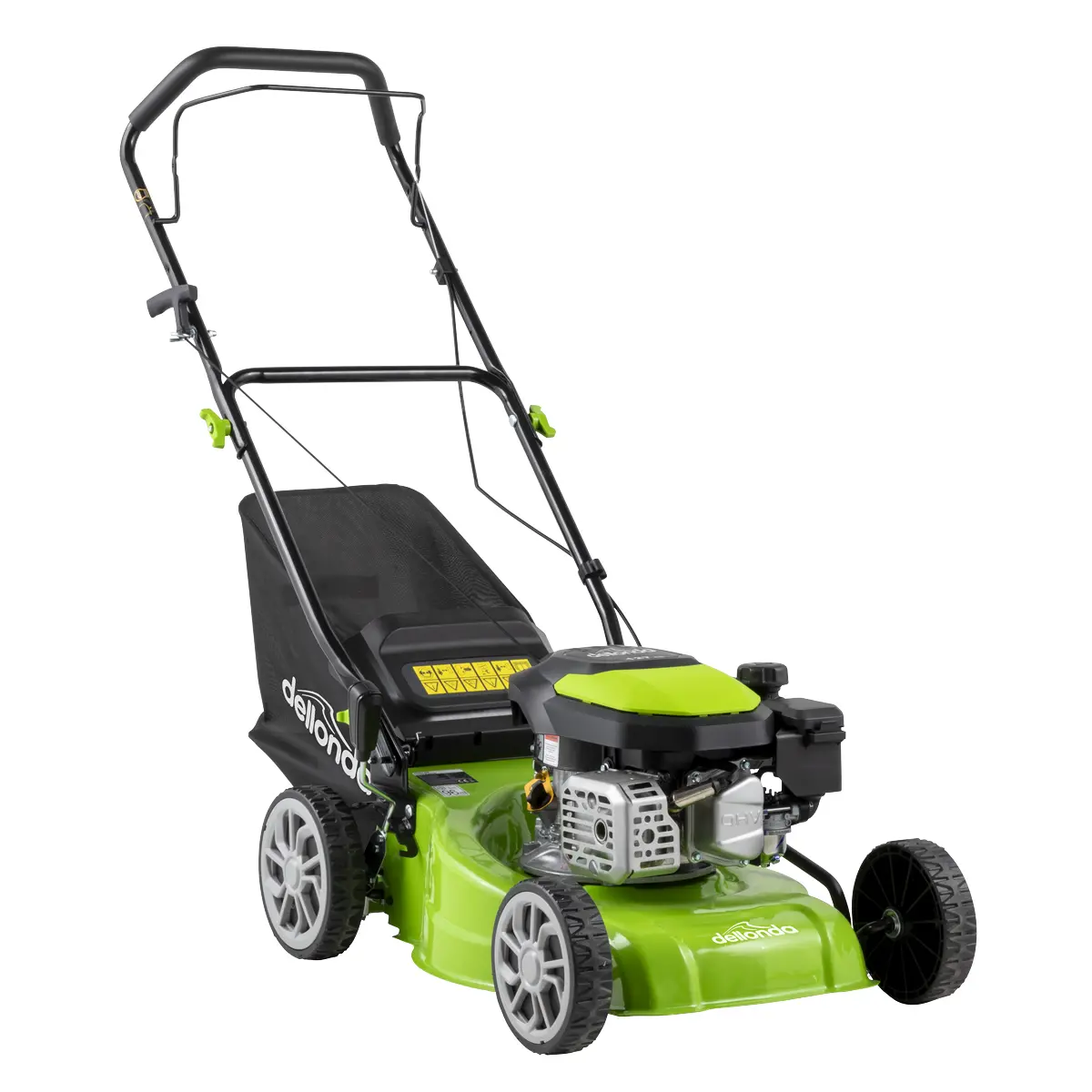 Dellonda Hand-Propelled Petrol Lawnmower Grass Cutter, 127Cc 16"/41Cm 4-Stroke Dg100 1